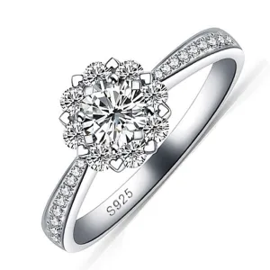 1 Carat Zircon Flower Ring