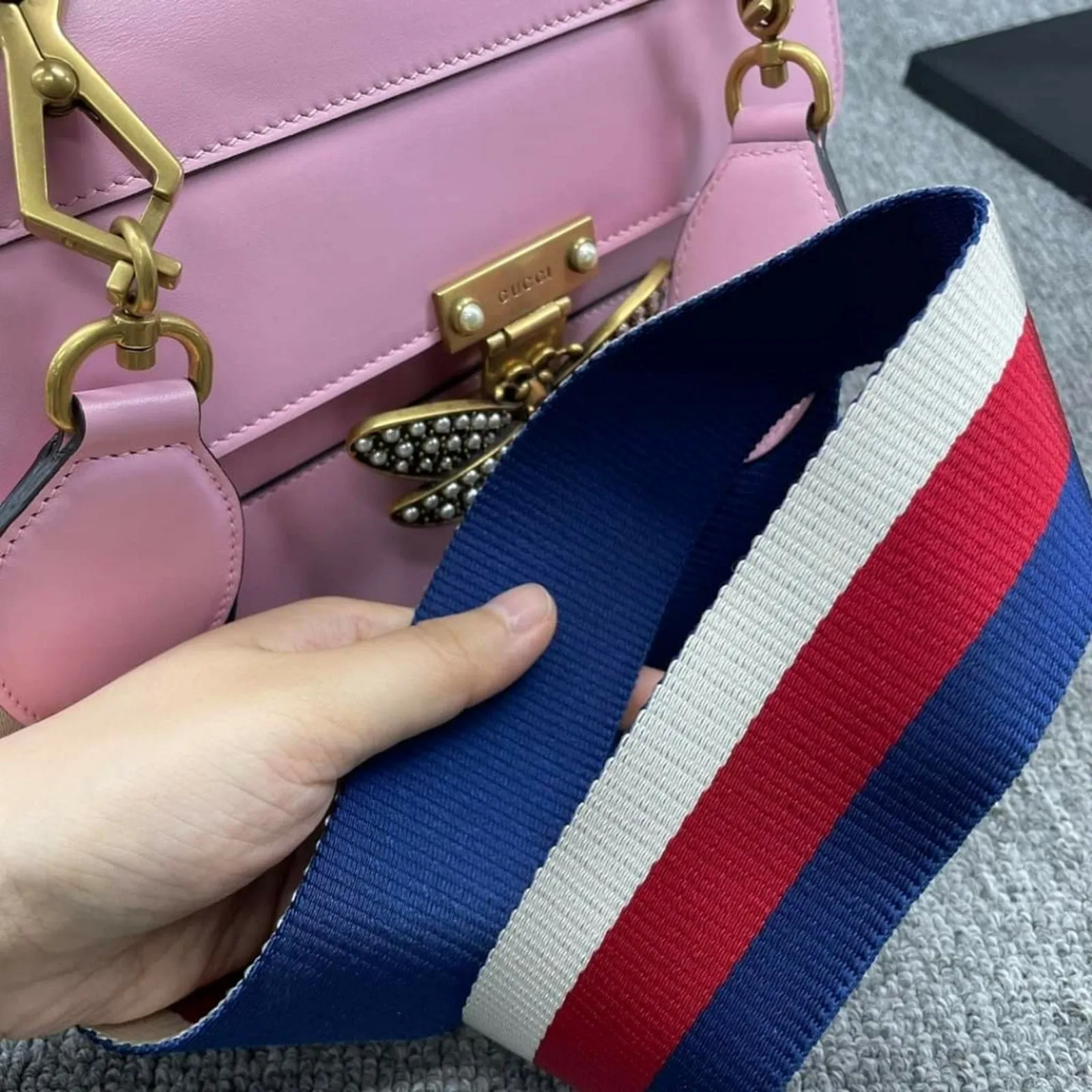 100%  Authentic GUCCI Queen Margaret Multicolor Leather Satchel