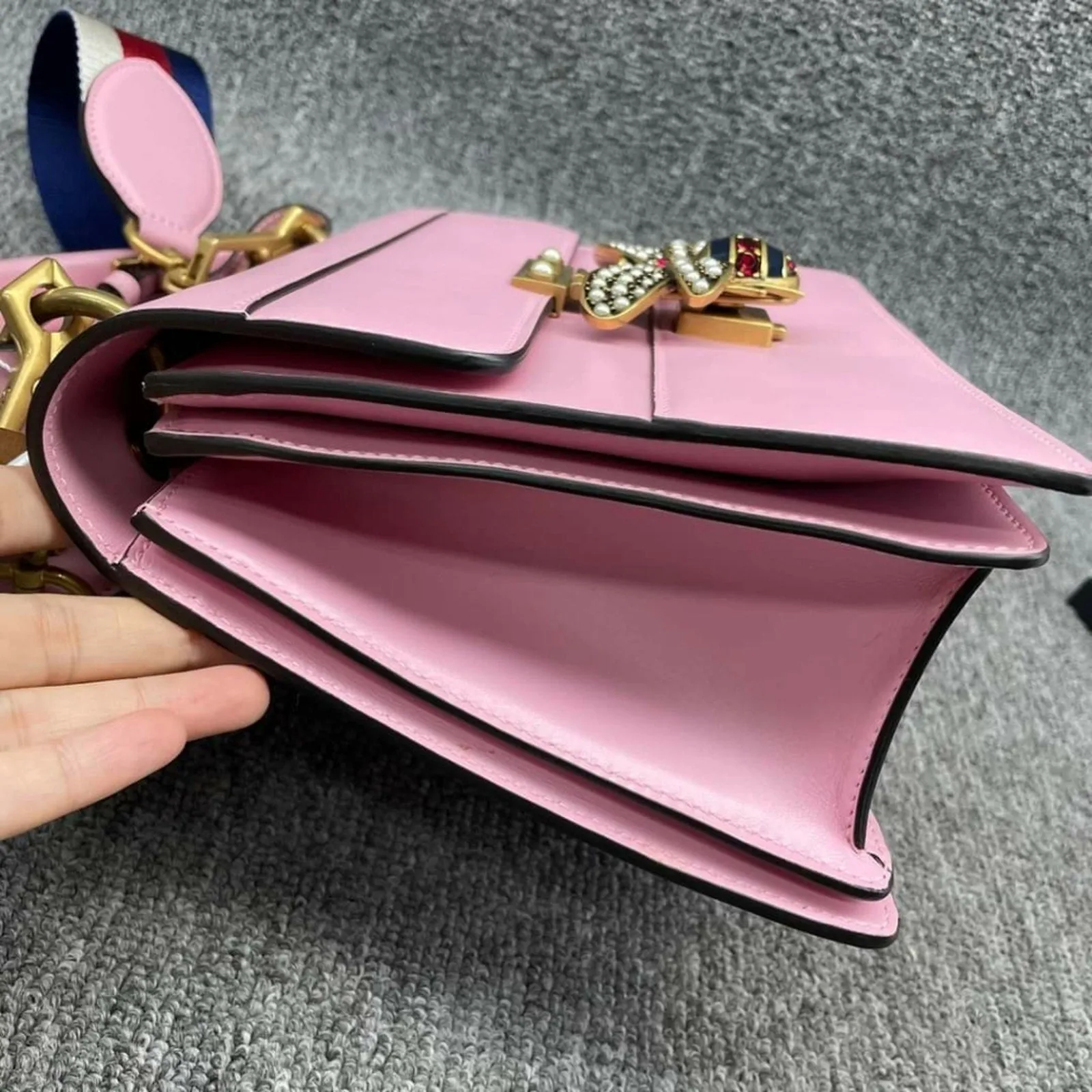 100%  Authentic GUCCI Queen Margaret Multicolor Leather Satchel