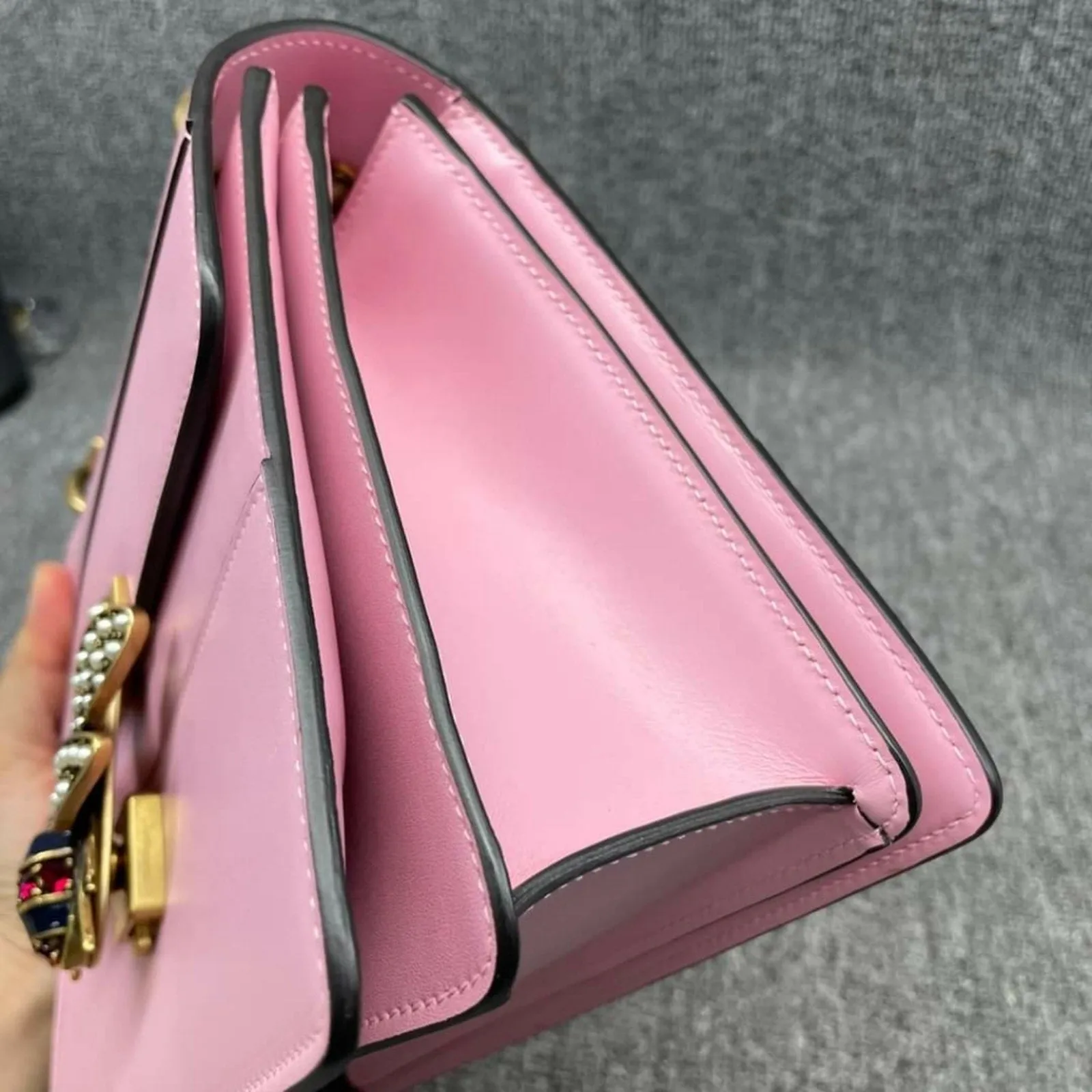 100%  Authentic GUCCI Queen Margaret Multicolor Leather Satchel