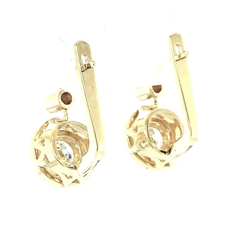 1.00 ct. t.w. Diamond and 18k Yellow Gold Engraved Bezel Earrings