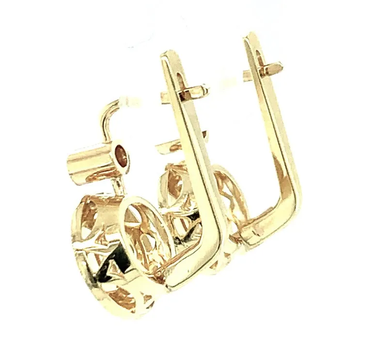 1.00 ct. t.w. Diamond and 18k Yellow Gold Engraved Bezel Earrings