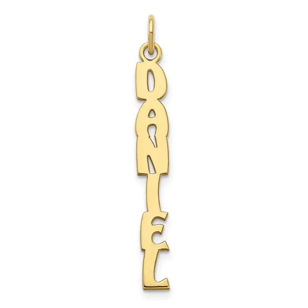 10K Hobo Extra Font Name Plate Charm