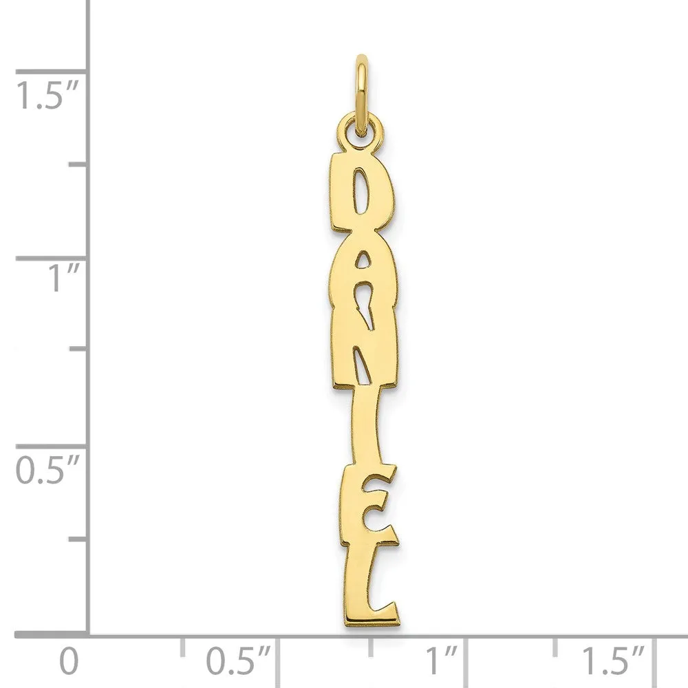 10K Hobo Extra Font Name Plate Charm