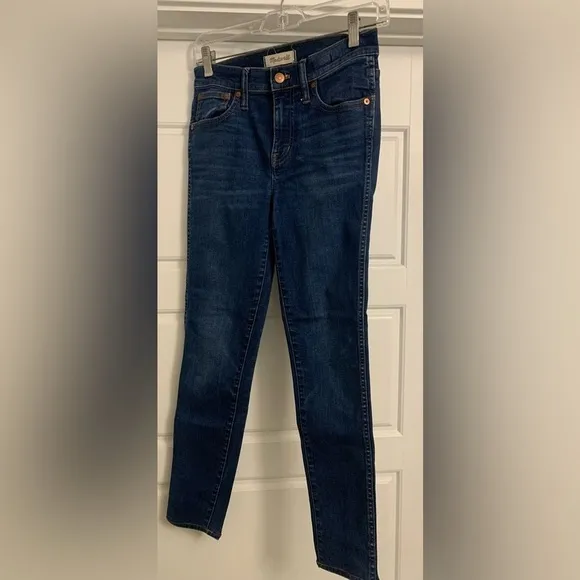 $128 NWOT Madewell Women’s Indigo Wash 9-Inch High Rise Skinny Jeans Denim 26