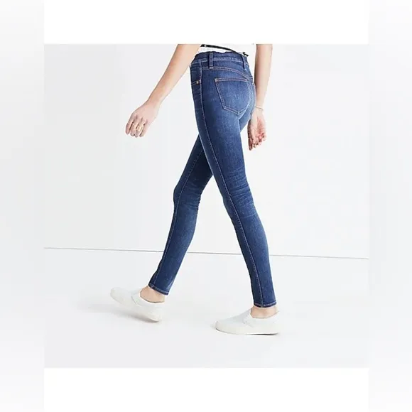 $128 NWOT Madewell Women’s Indigo Wash 9-Inch High Rise Skinny Jeans Denim 26