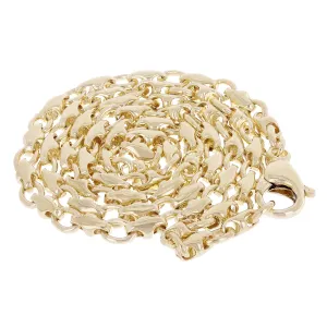 14k Yellow Gold Handmade Fashion Link Necklace 24" 4mm 31 grams