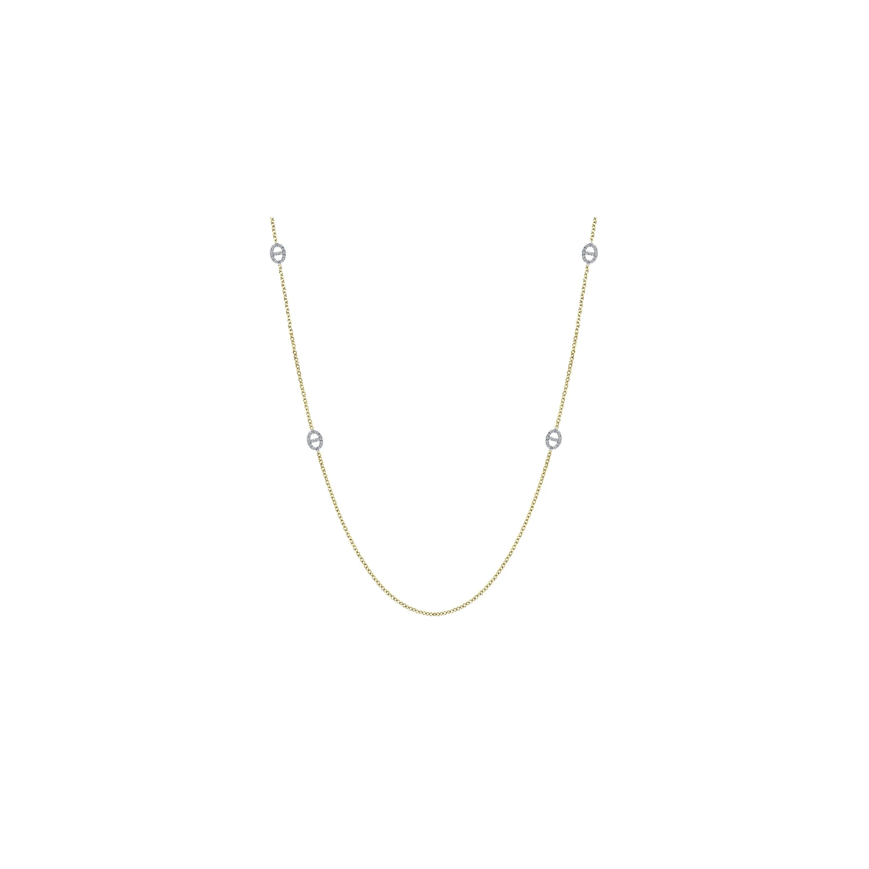 14KT White and Yellow Gold Two-Tone Necklace