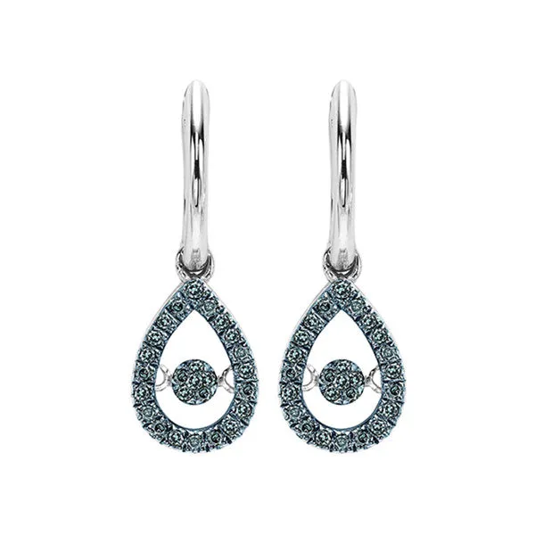 14KT White Gold & Diamond Rhythm Of Love Fashion Earrings  - 1/4 ctw