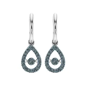 14KT White Gold & Diamond Rhythm Of Love Fashion Earrings  - 1/4 ctw