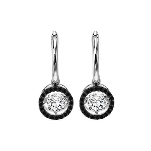 14KT White Gold & Diamond Rhythm Of Love Fashion Earrings  - 3/4 ctw