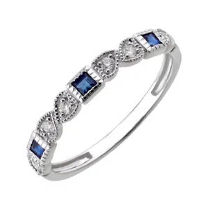 14KT White Gold & Diamond Sparkle Fashion Ring  - 1/10 ctw