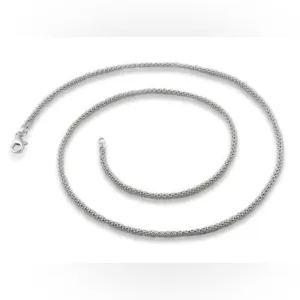 16 inch Solid 925 Sterling Silver Popcorn Chain 1.6 mm
