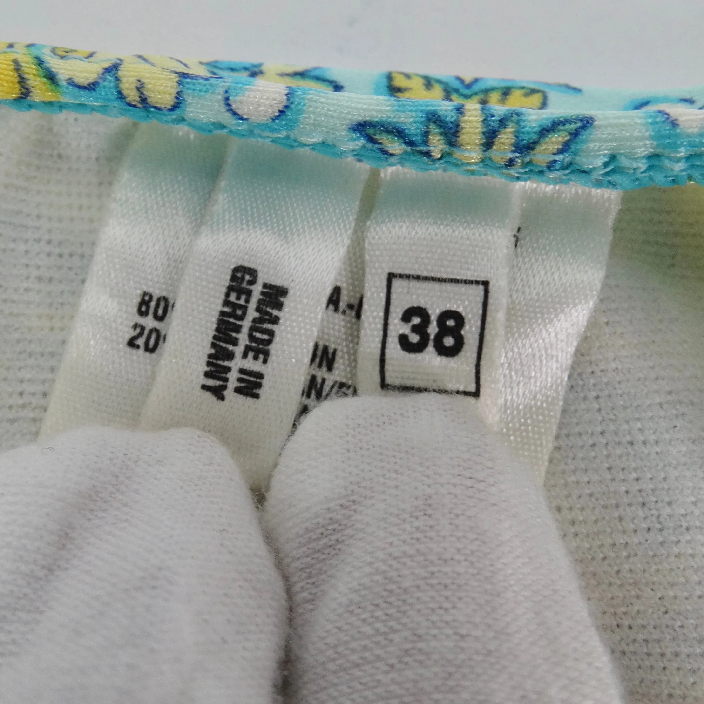 1980s Escape Blue and Yellow Bikini