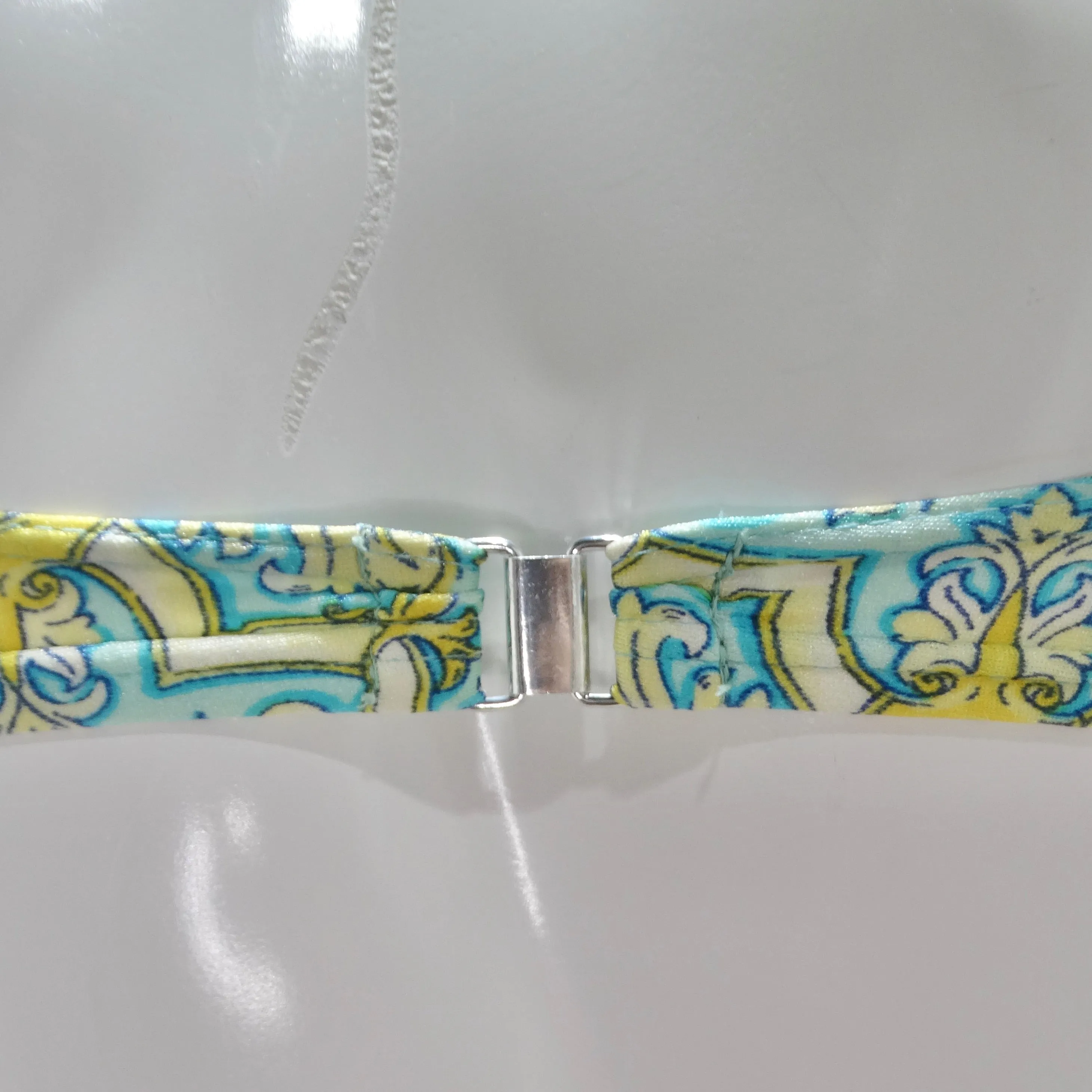 1980s Escape Blue and Yellow Bikini