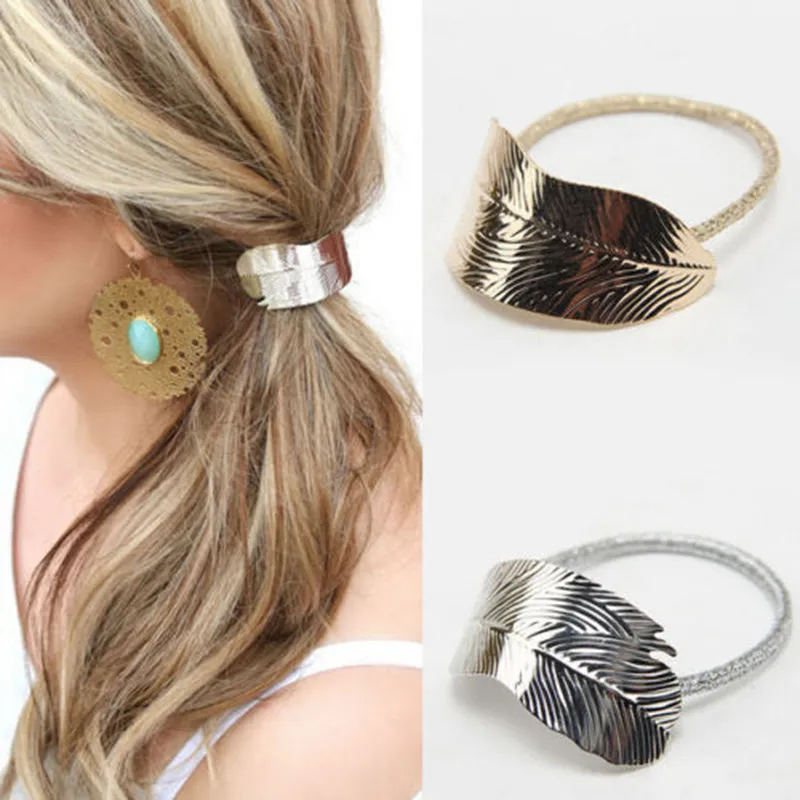 2 pcs Leaves Pendant Hair Clips