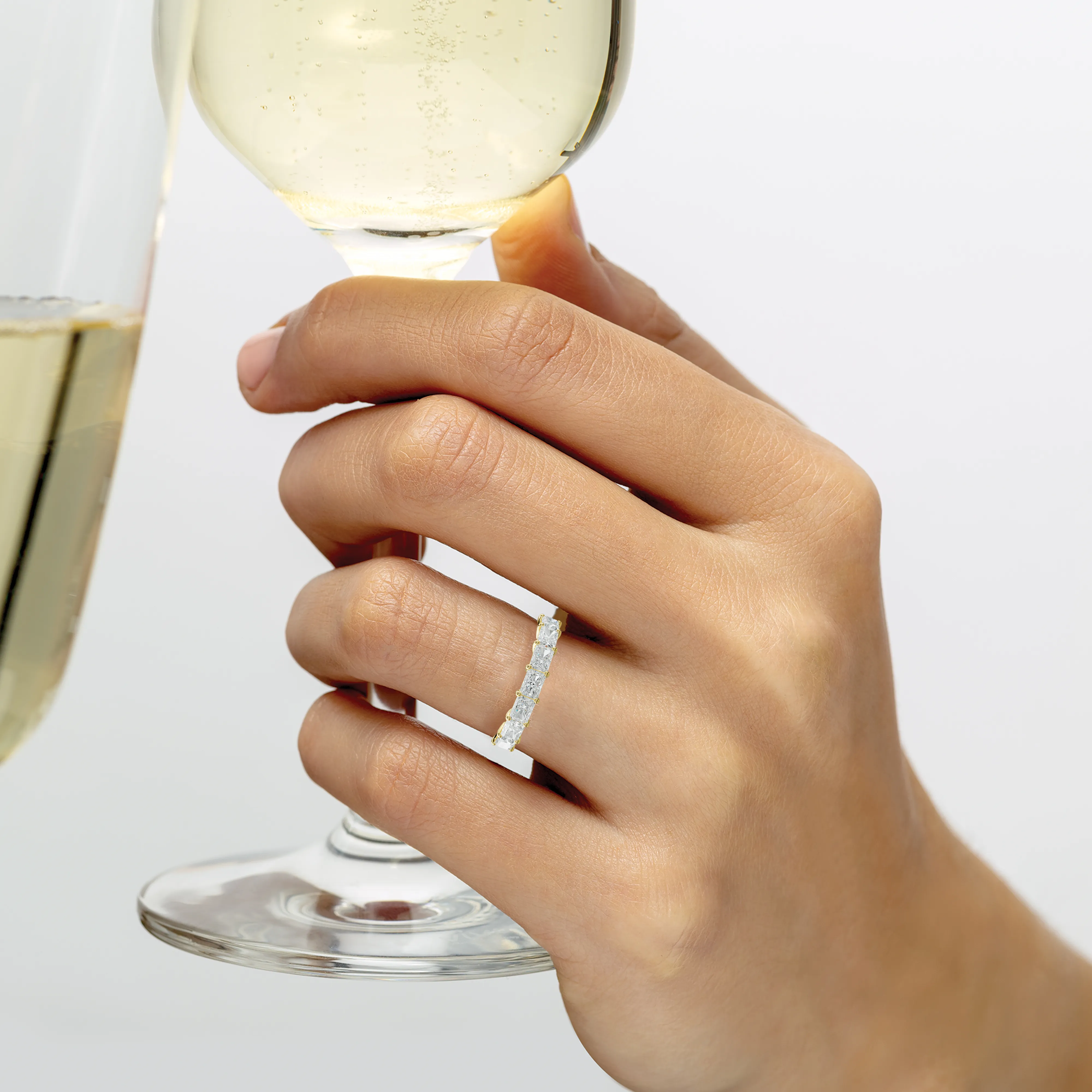 2.0 Carat East West Radiant Cut Diamond Anniversary Band
