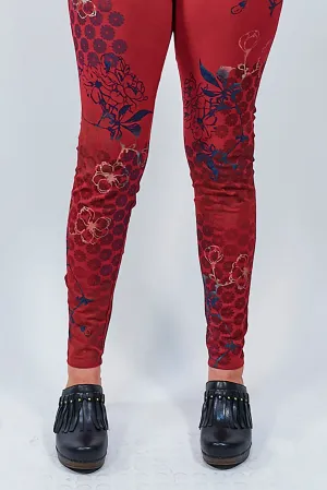 3136 Lightweight Leggings Elegant Red-P