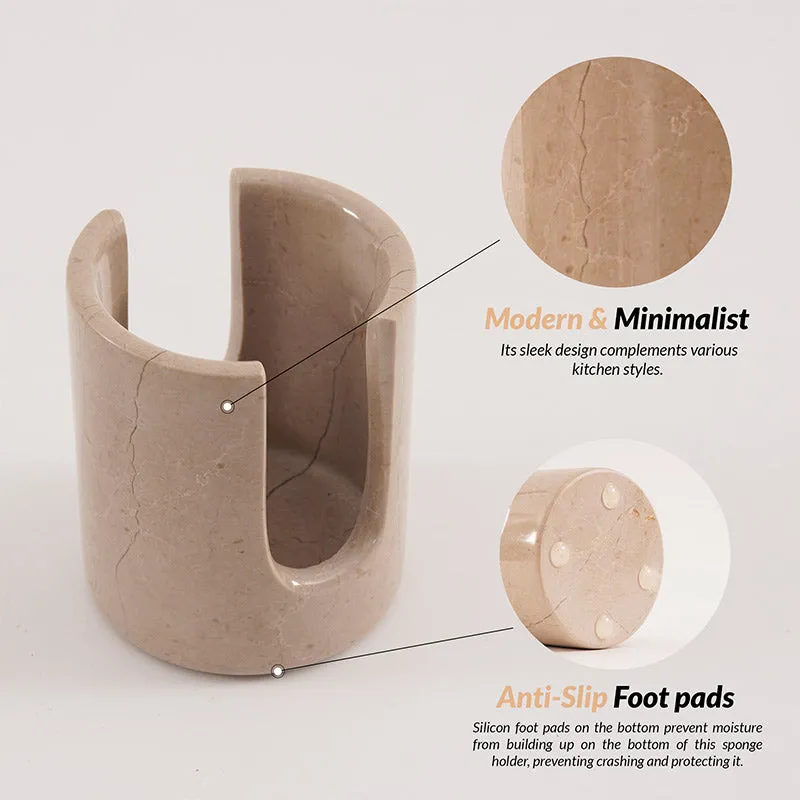 3.5” Marble sponge holder For kitchen sink - Kitchen Counter Décor