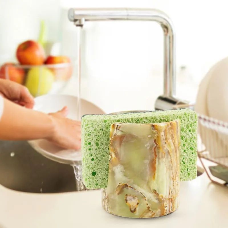3.5” Marble sponge holder For kitchen sink - Kitchen Counter Décor