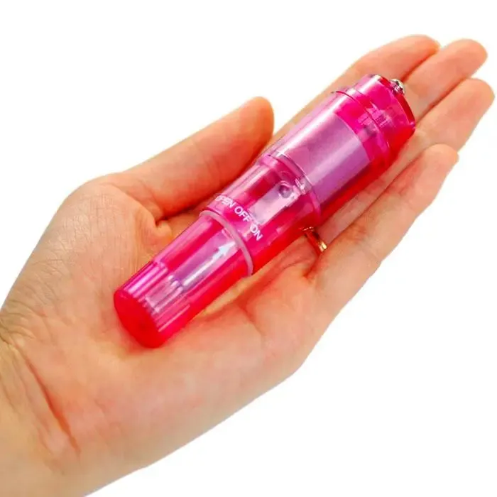 4-inch Pink Pocket Mini Vibrator with Interchangeable Heads