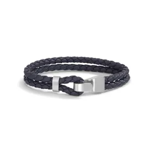 592622 TeNo Stainless Steel VADINO Leather Bracelet in Navy