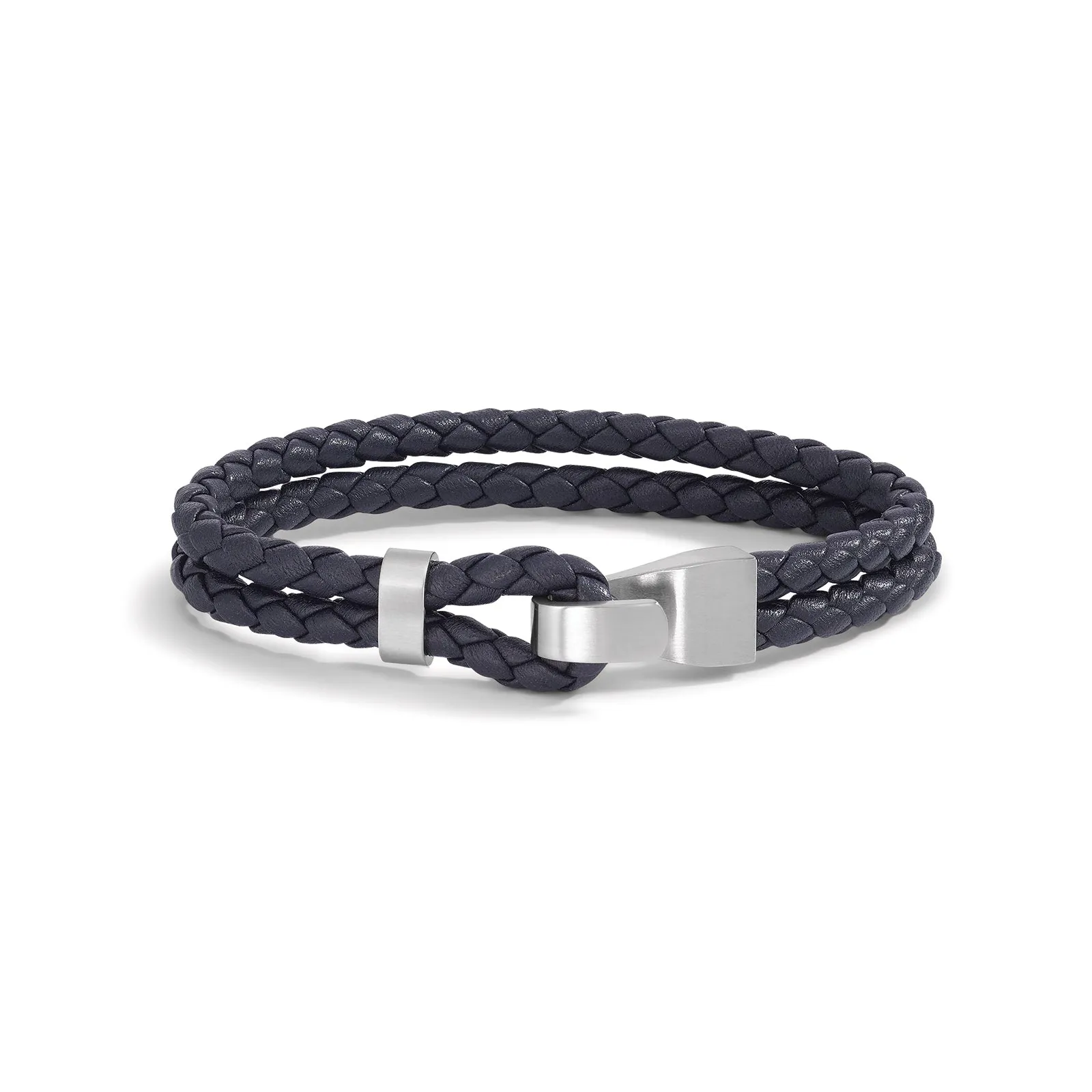 592622 TeNo Stainless Steel VADINO Leather Bracelet in Navy