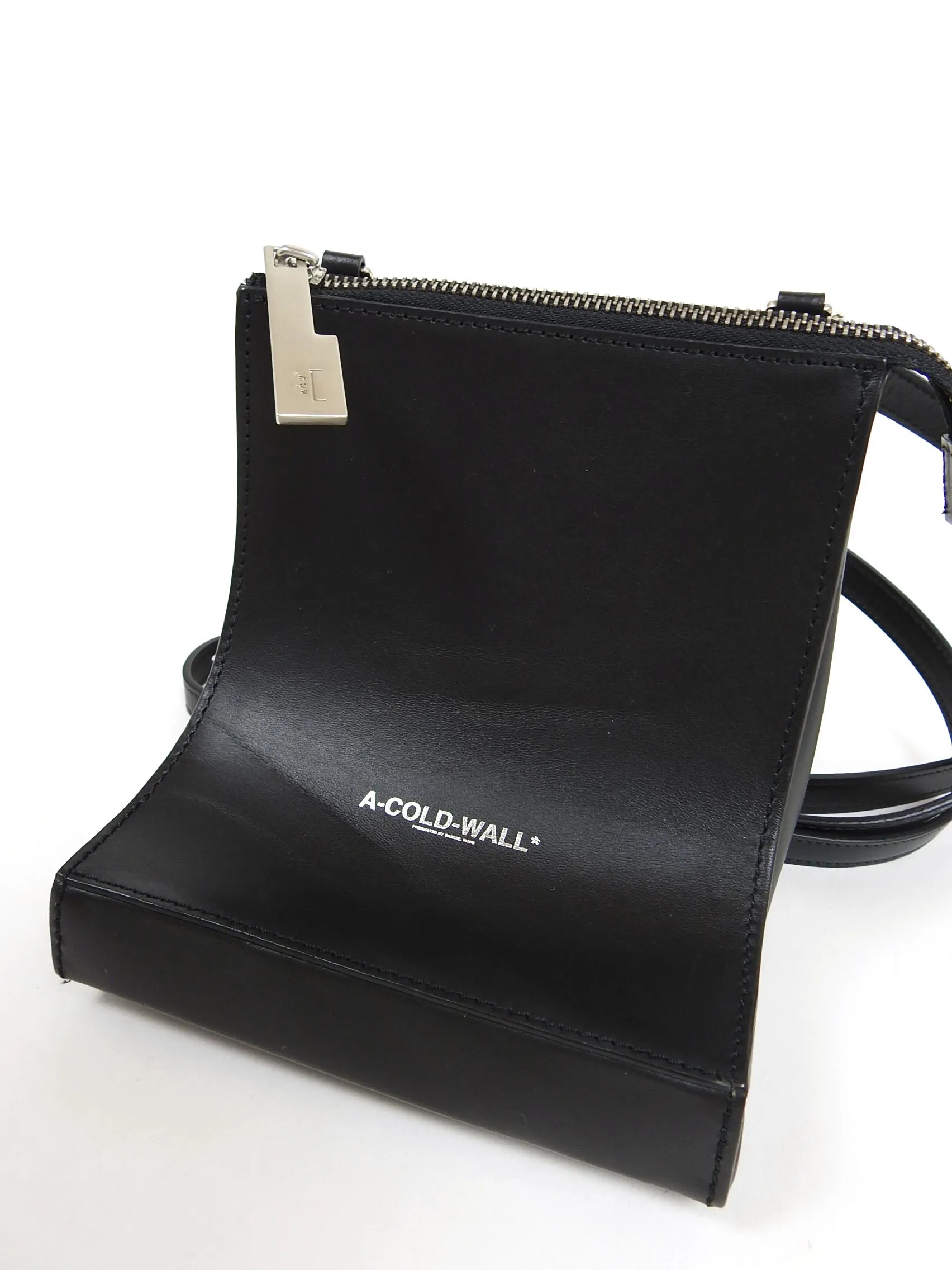 A-Cold-Wall Curved Leather Crossbody Bag