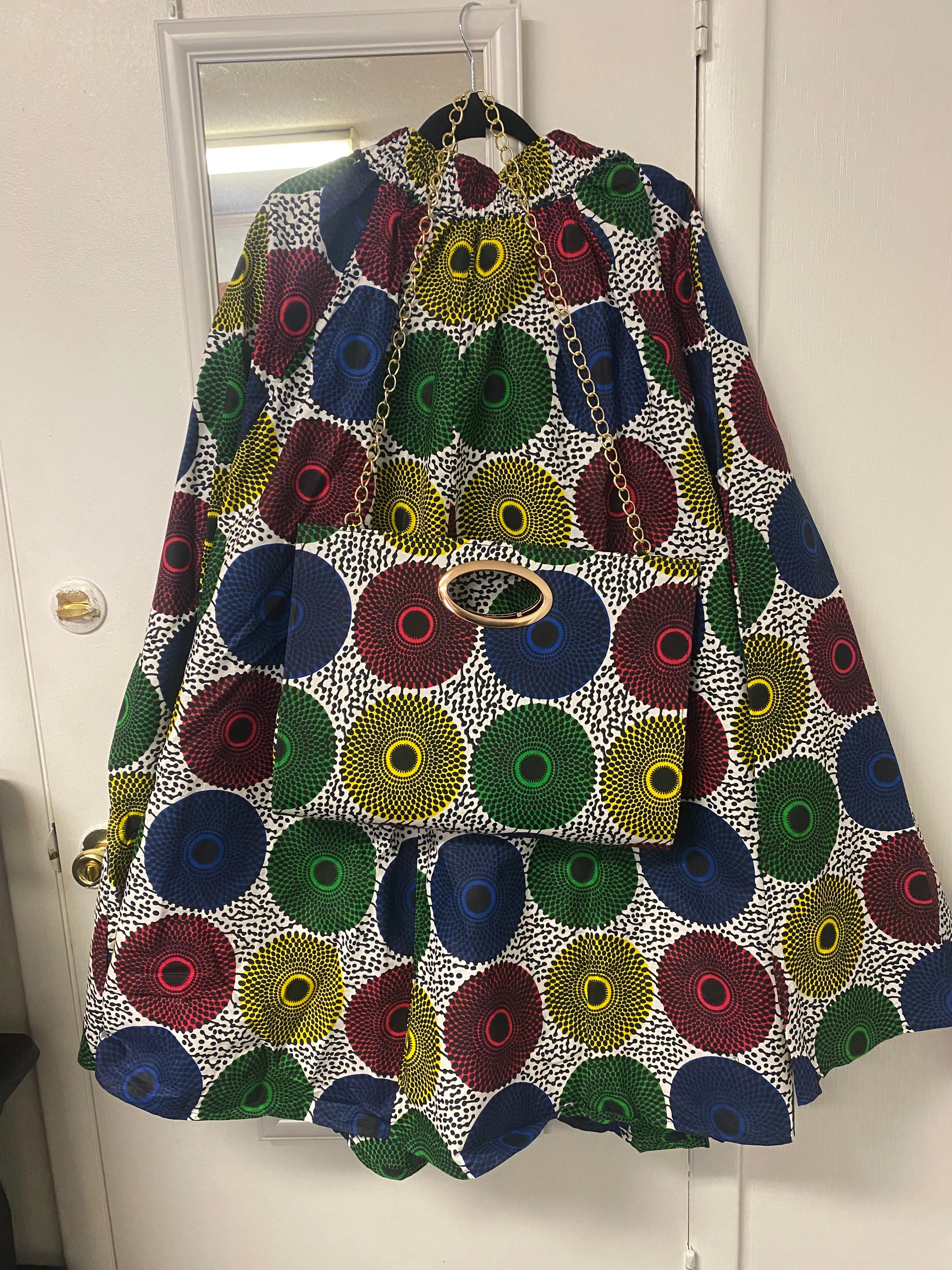 African Skirt and Bag Set