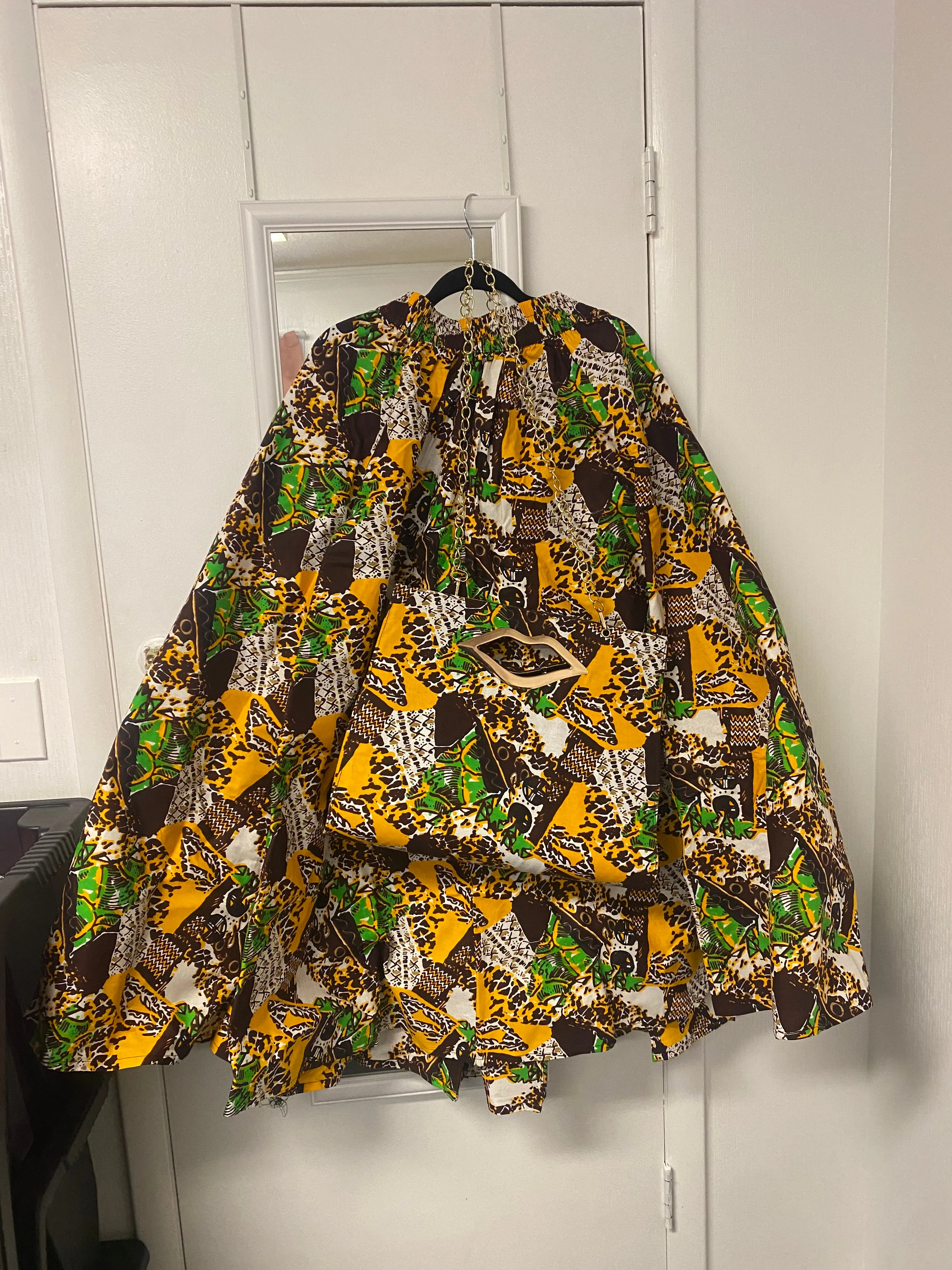African Skirt and Bag Set