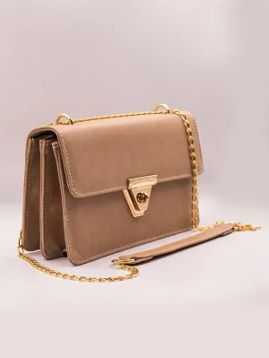 Alexandra Twist Lock Satchel Bag - Khaki - FD ⚡