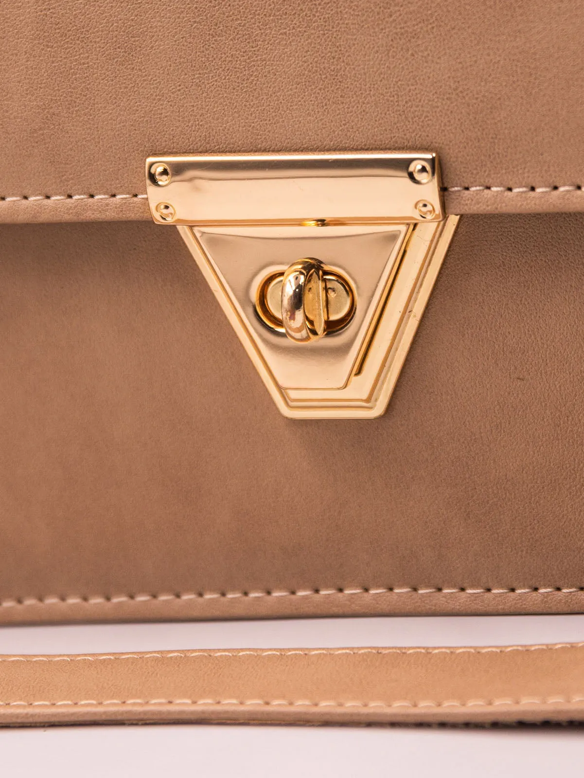 Alexandra Twist Lock Satchel Bag - Khaki - FD ⚡