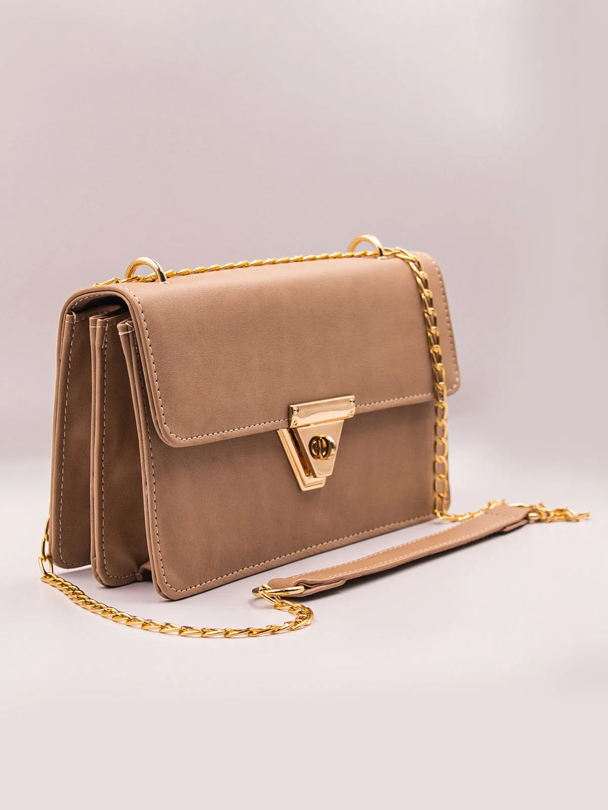 Alexandra Twist Lock Satchel Bag - Khaki - FD ⚡