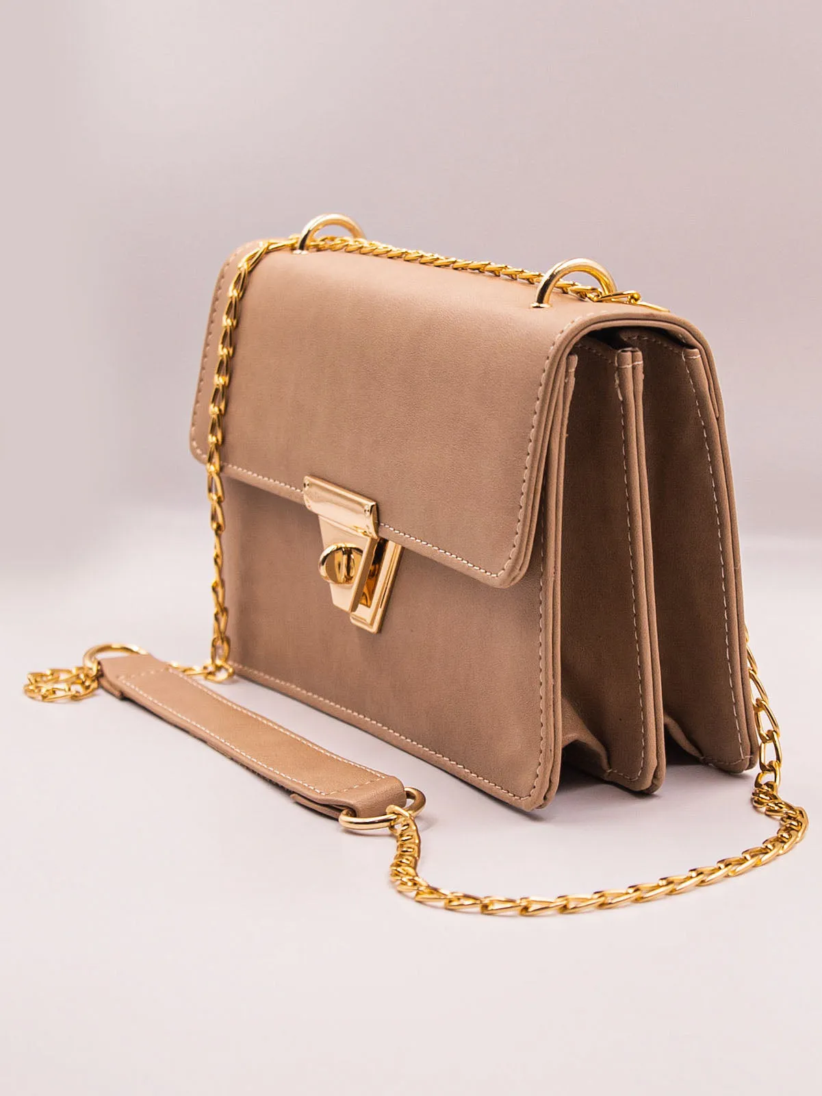 Alexandra Twist Lock Satchel Bag - Khaki - FD ⚡