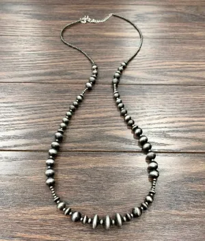 Algona Varied Navajo Fashion Pearl & Saucer Necklace - 40"