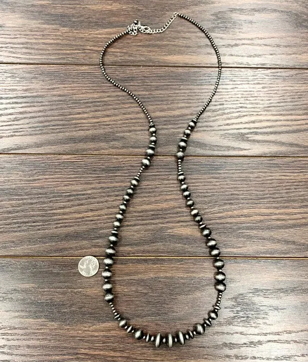 Algona Varied Navajo Fashion Pearl & Saucer Necklace - 40"