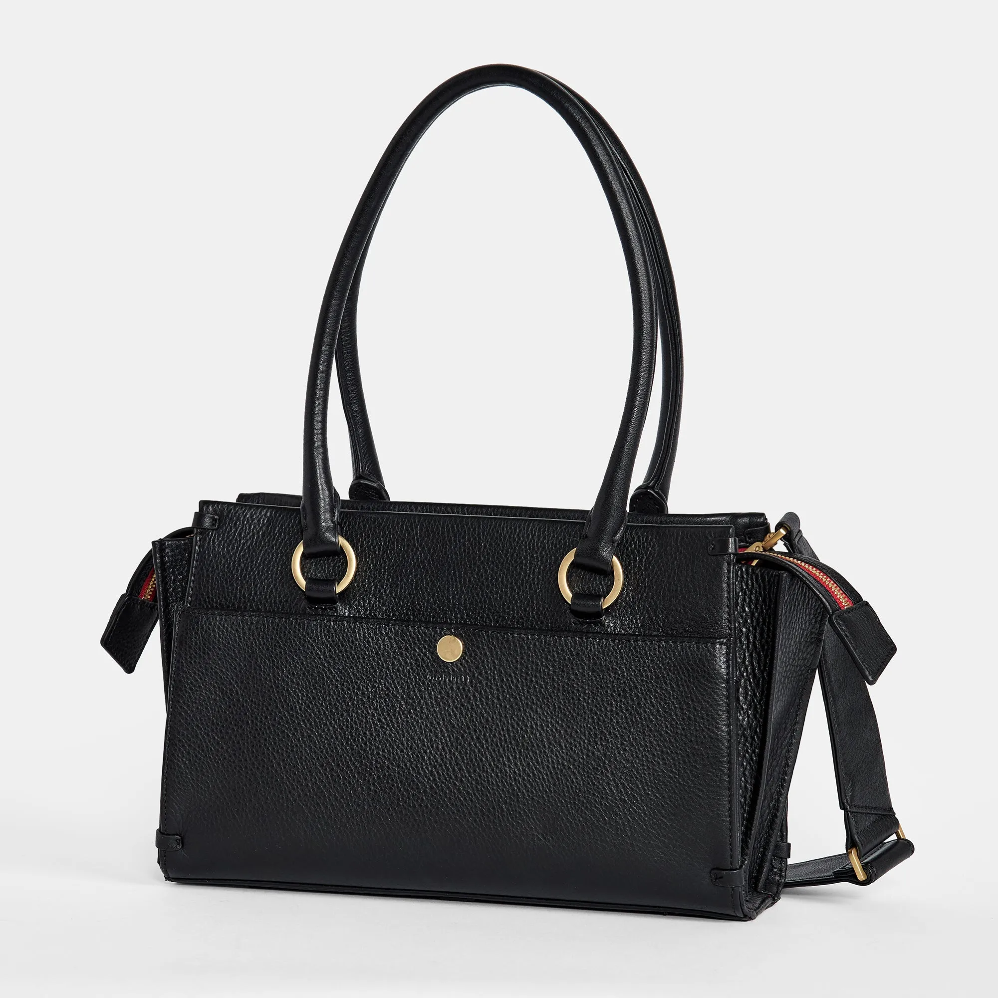 Allen | Black/Brushed Gold Red Zip | Med