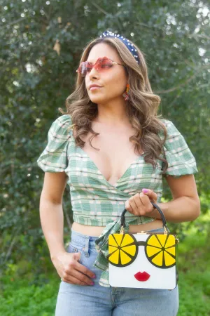 ALLIE PLAID CROP TOP