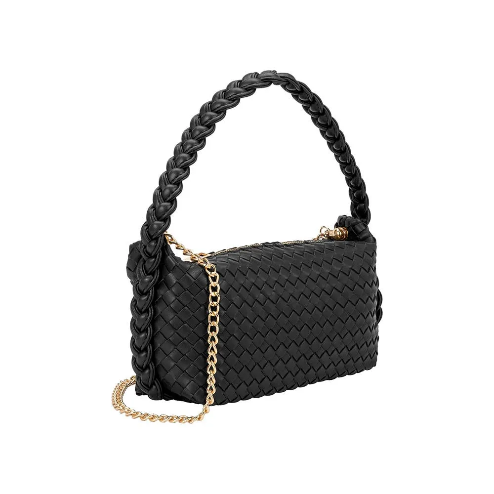 Alma Black Recycled Vegan Handle Bag