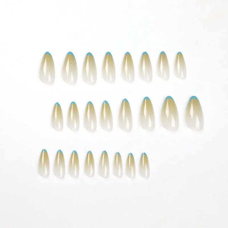 Almond gradual green with blue