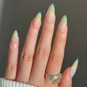 Almond gradual green with blue