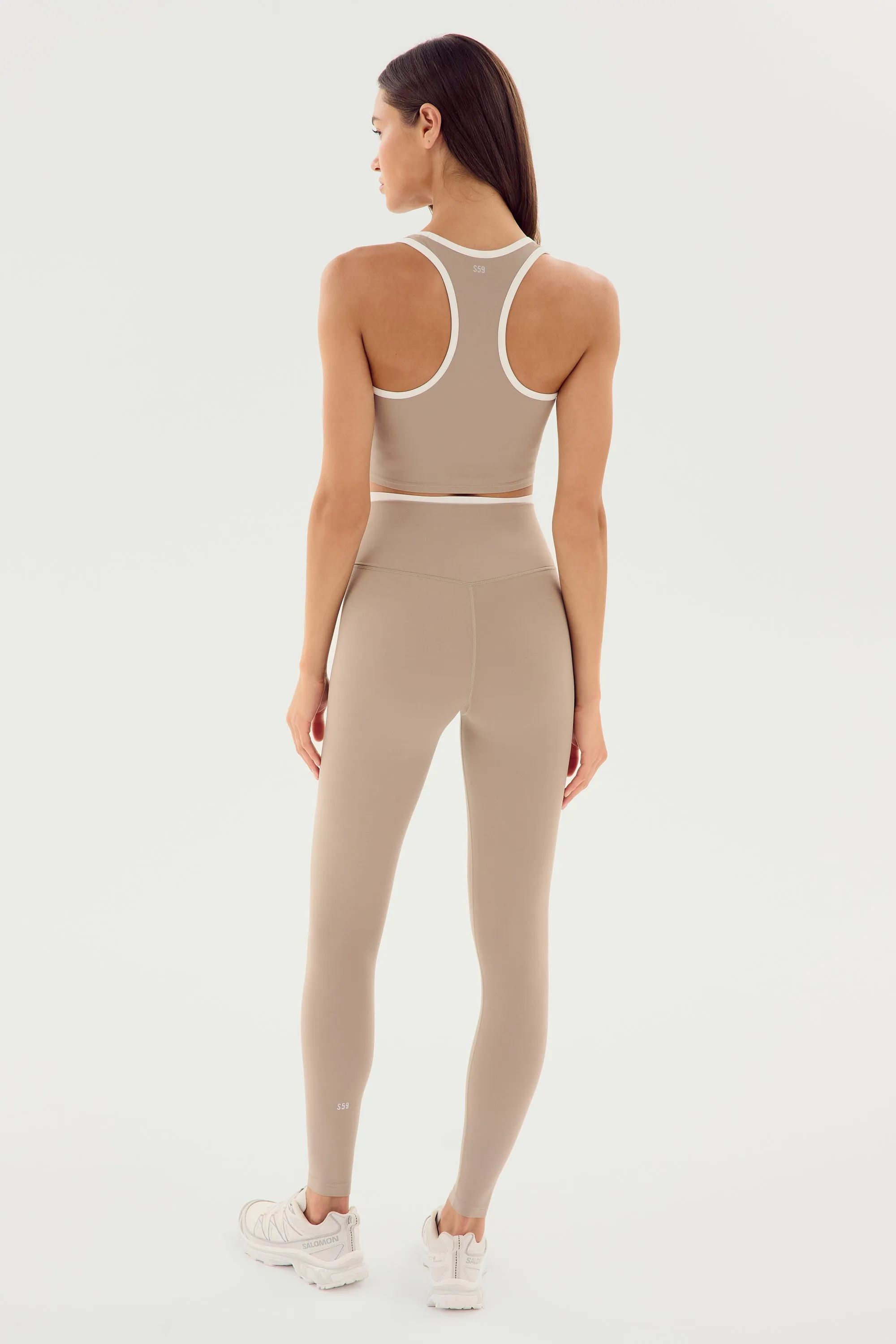 Amber Airweight Bralette - Latte/White