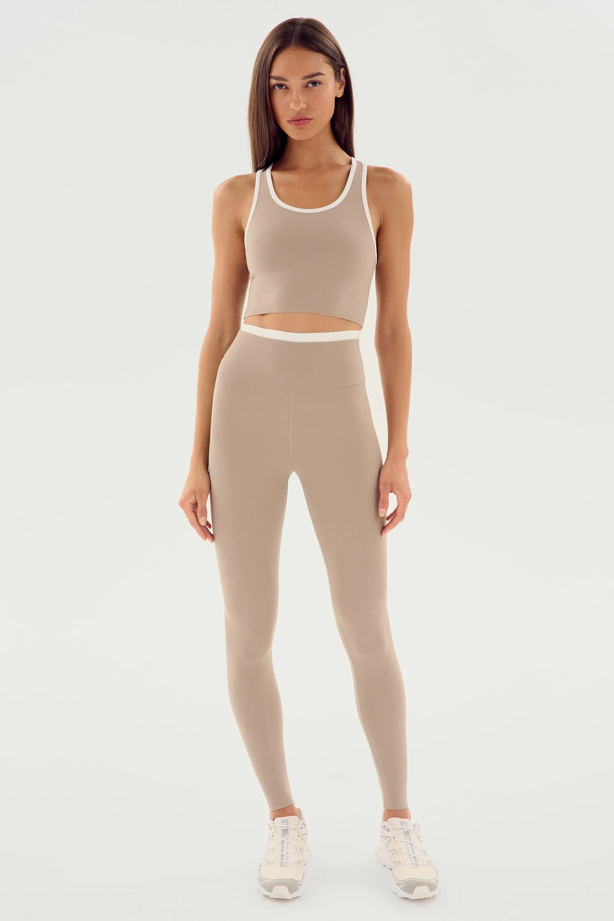 Amber Airweight Bralette - Latte/White