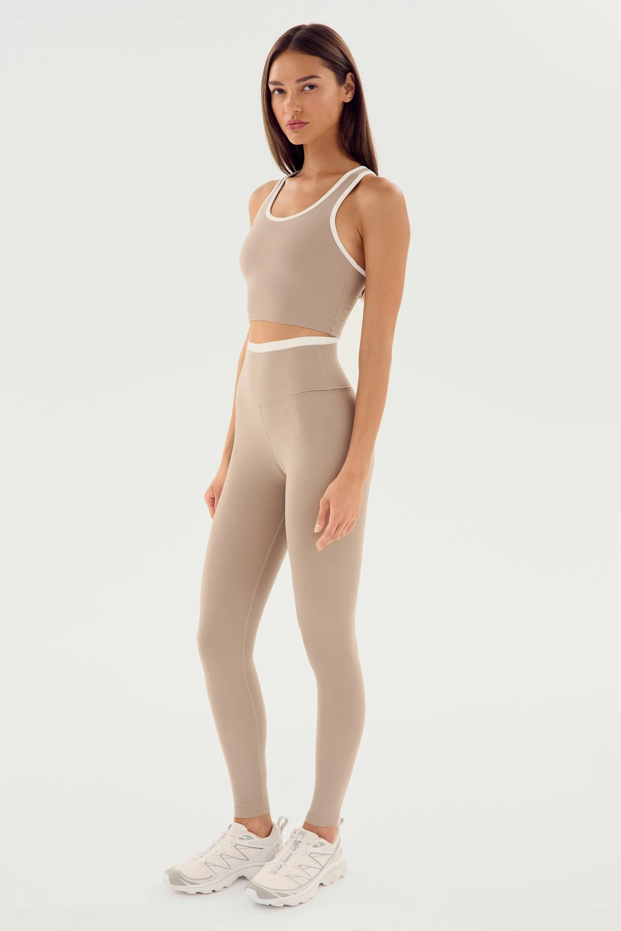 Amber Airweight Bralette - Latte/White