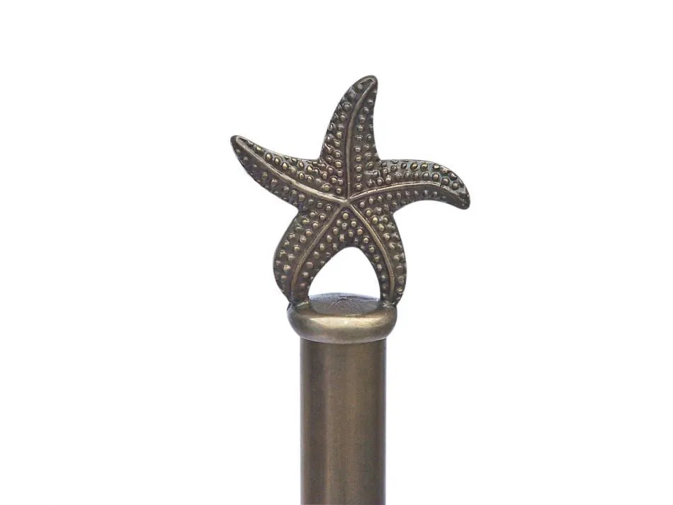Antique Brass Starfish Extra Toilet Paper Stand 16"
