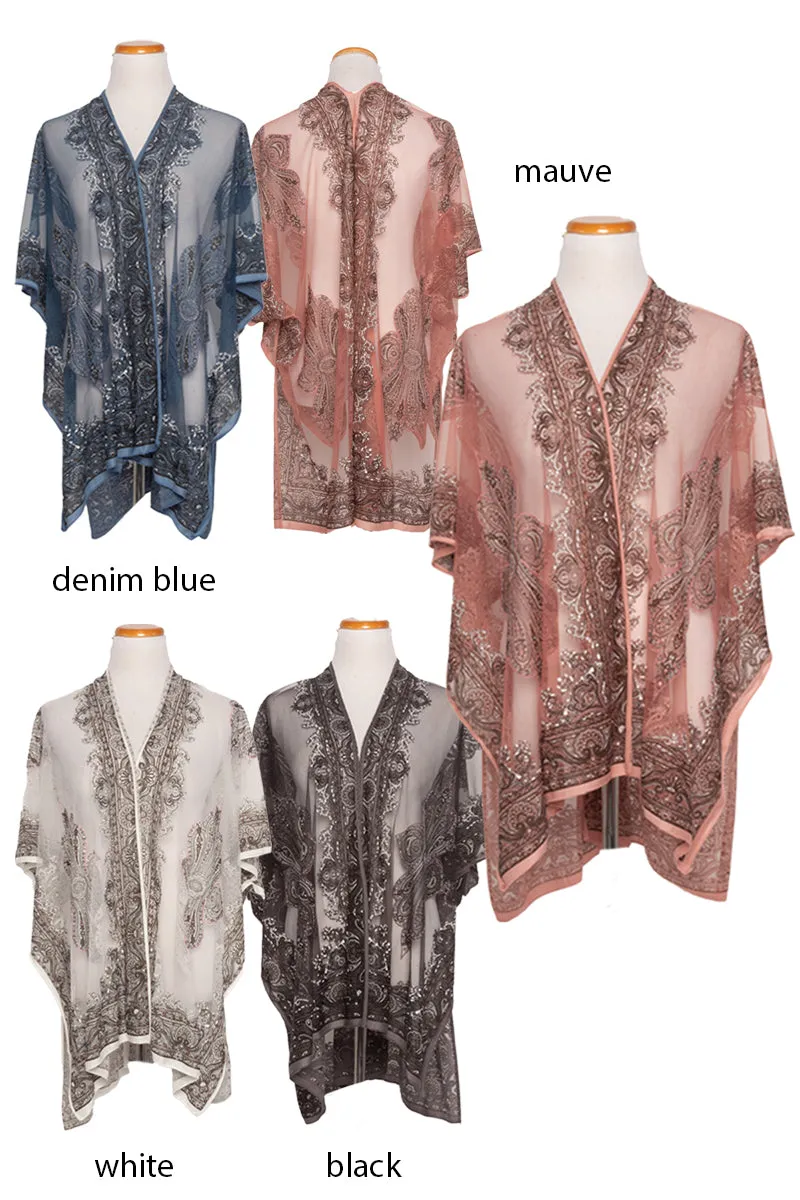 ATO15040 - Burnout Paisley Shawl