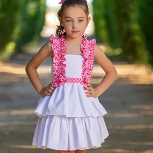 BABINE - Cut Out Back Dress - Neon Pink