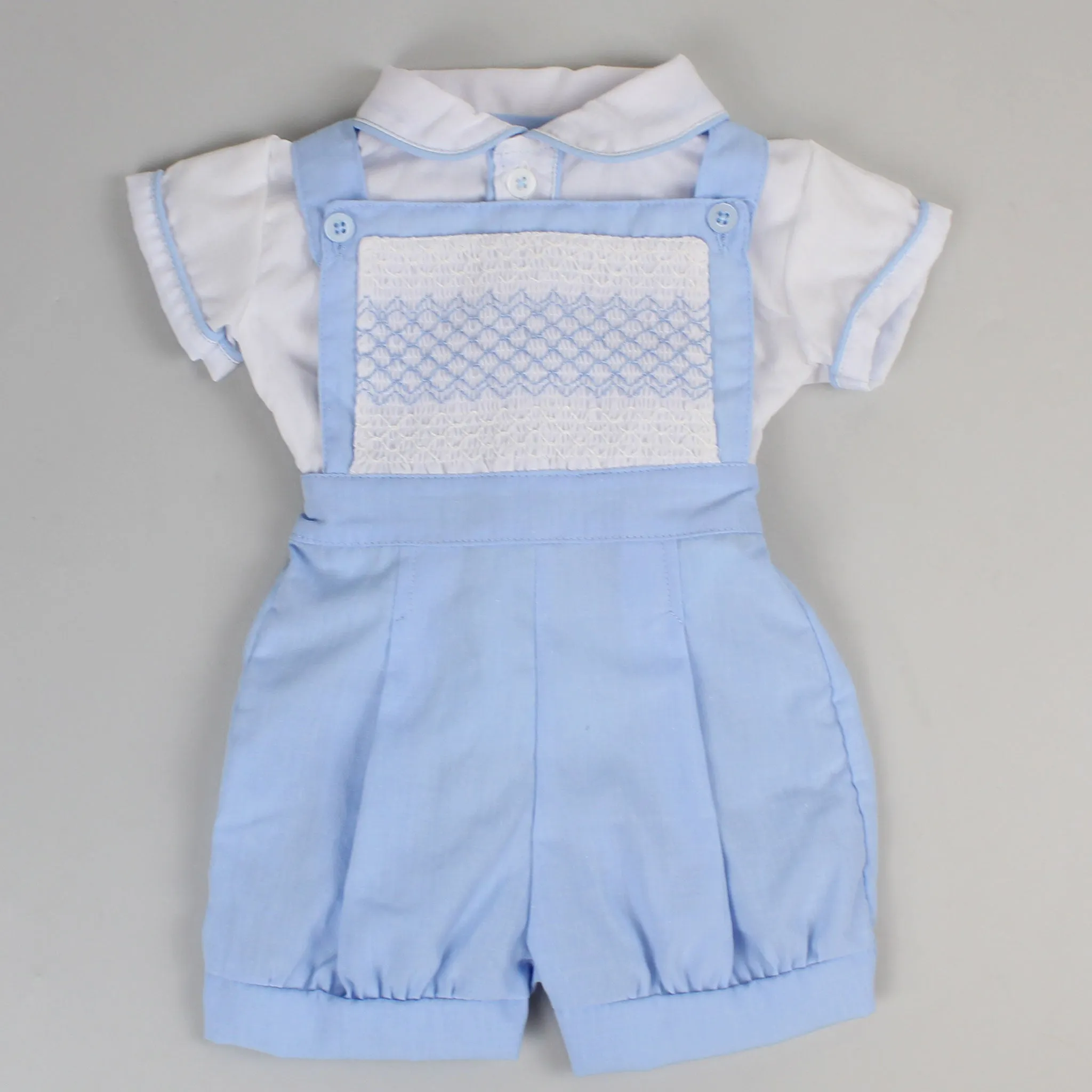 Baby Boy Dungarees and Shirt Outfit
