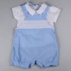 Baby Boy Summer Outfit - Dungarees and Shirt