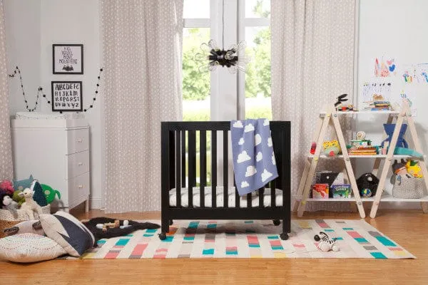 Babyletto Origami Collapsible Mini Crib - Black